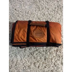 Pendleton Roll Up 100% Wool Nylon Backed Camp Picnic Blanket Red & Yellow Plaid